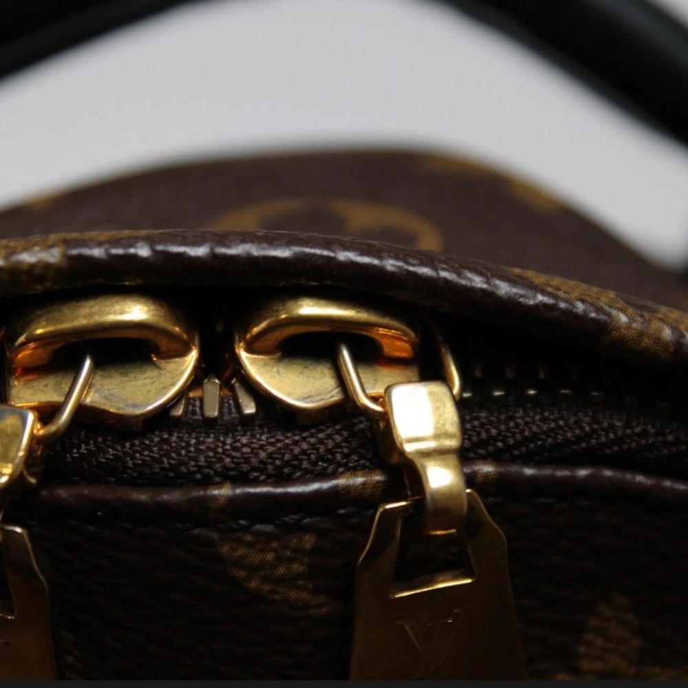 AUTHENTIC Louis Vuitton Brown Monogram Backpack- Palm Springs- MM - Picture 14 of 16